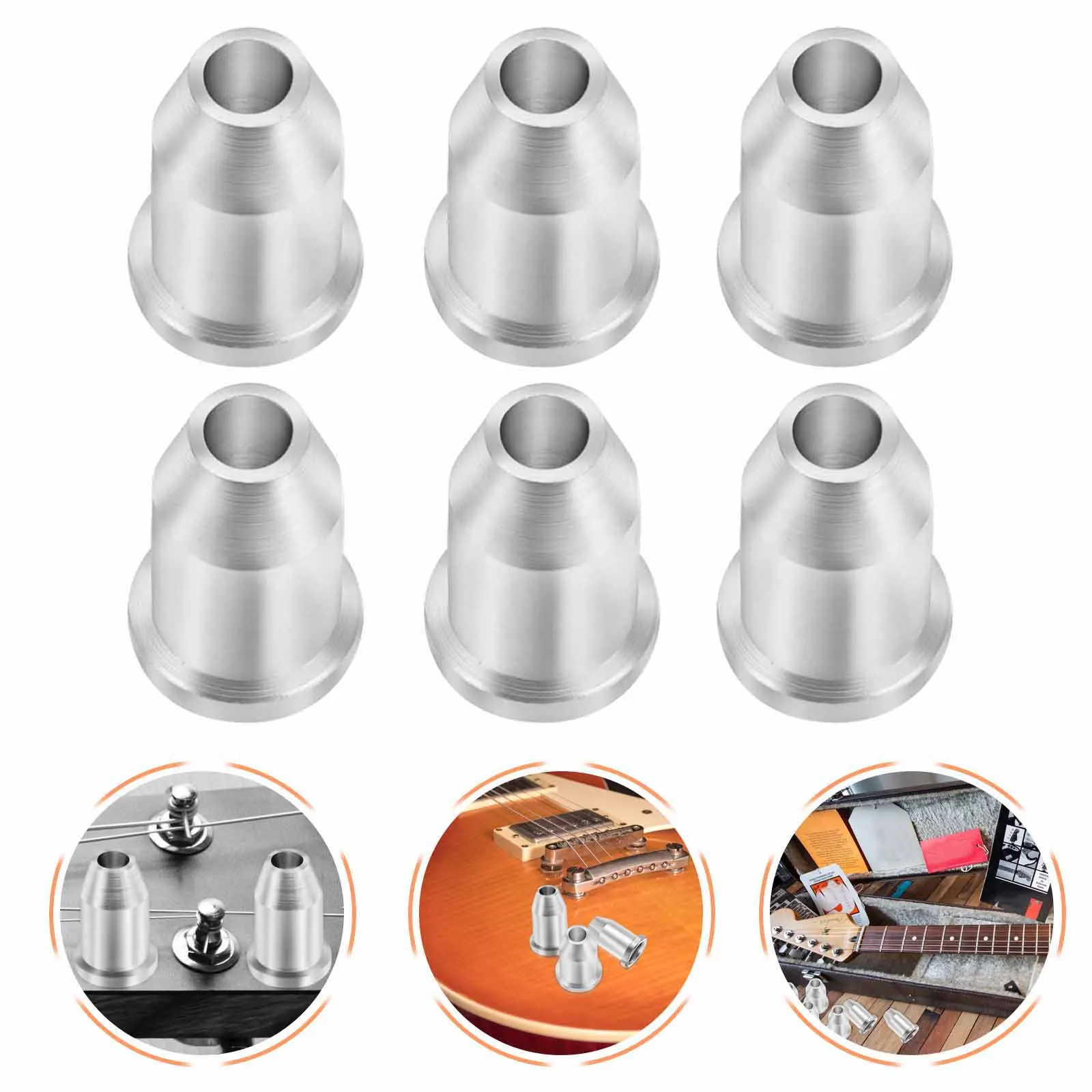 

6 Pcs Guitar String Hat Installation Buckle Mounting Electric Accessories Strap Screw Bridge Buttons