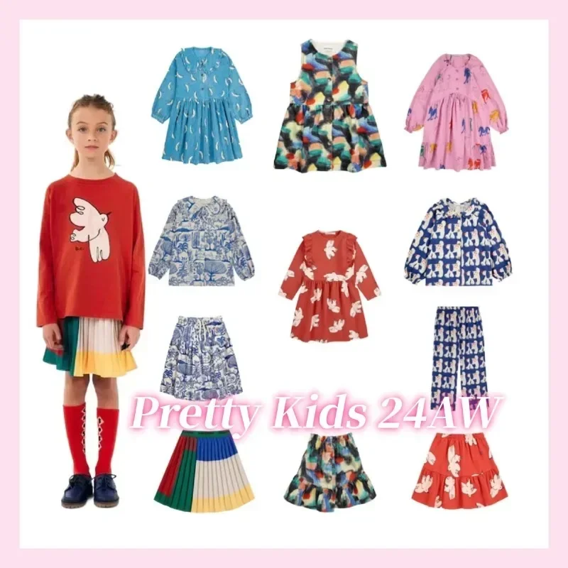 

Kids Clothes 2024 AW New BC Girls Short Skirt Cartoon Printed Dress