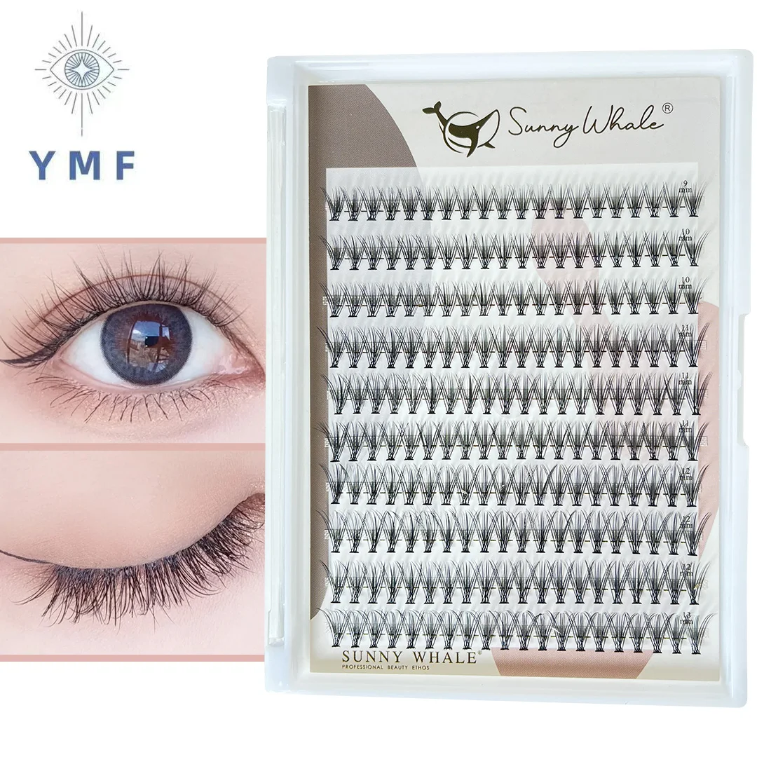 YMF 6D Eyeslashes Extension Personal Fake EyeLash Professional Makeup Individual Cluster EyeLashes Grafting False Eyelashes