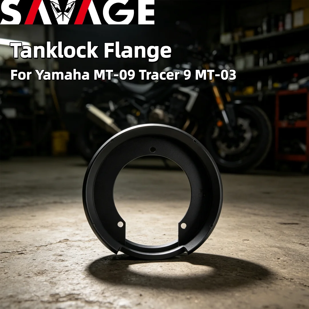 SAVAGE TTP-LH105 Motorcycle Fuel Tank Bag Adapter Ring Tanklock Quick Release Mount Black for Yamaha MT-09 Tracer 9 MT-03