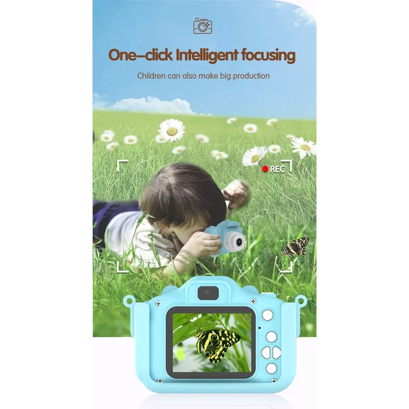 X11s Kinderen Camera HD Peuter Digitale Videocamera 2.0-inch Kindercamera Met Siliconen Hoesjes Speelgoed voor Kerst Verjaardagscadeautjes