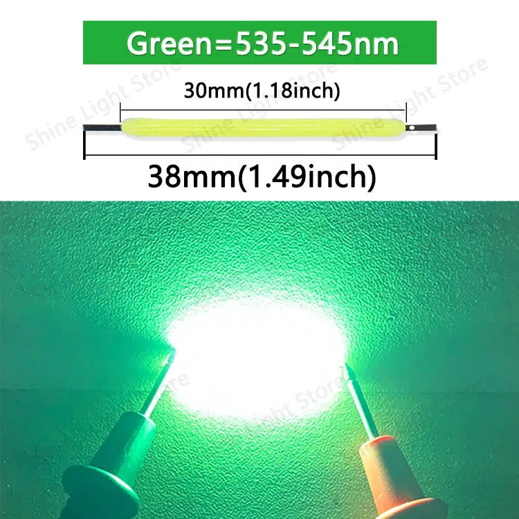 10 ~ 1200 stücke LED Filament 3V 38mm LED COB Edison Birne Hause Dekoration Lichtquelle Hochzeit Oarty camping Diode DIY