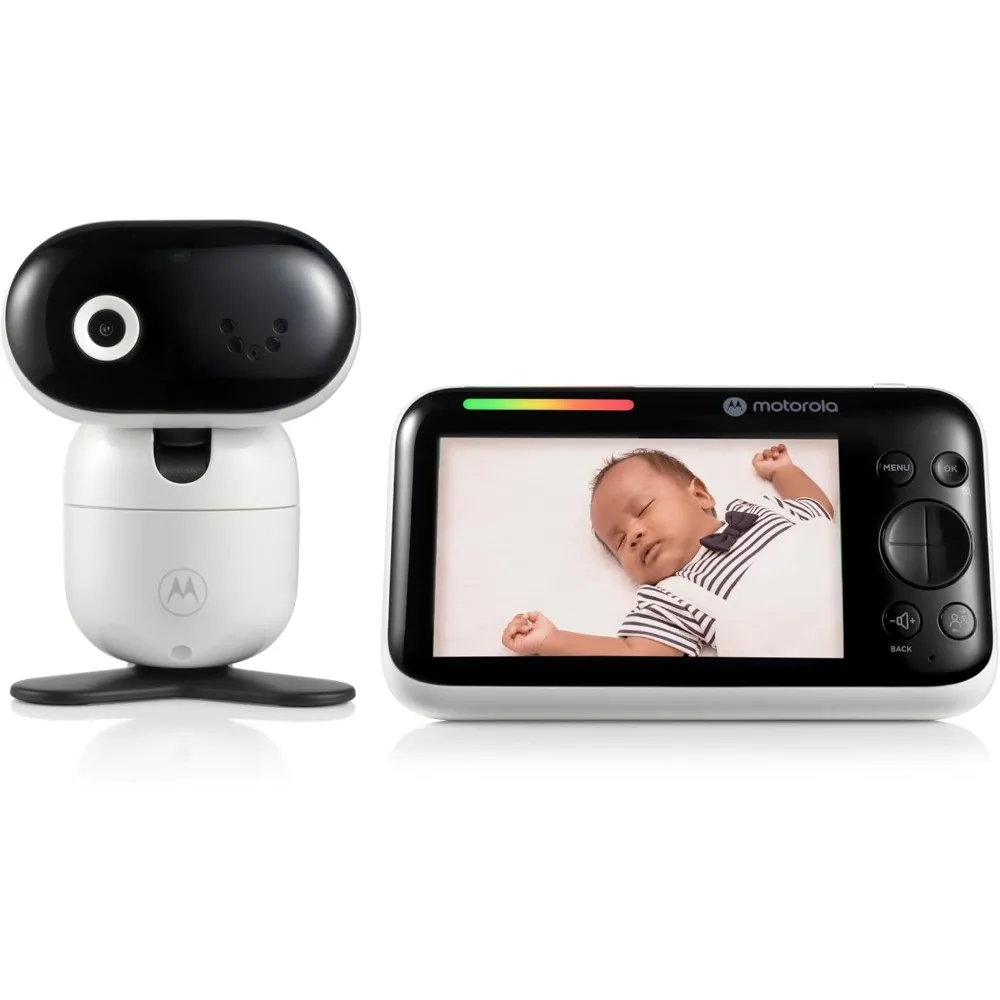 PIP1610 HD Motorized Video Baby Monitor w/Camera, 5" Screen, Wall Mount, 1000ft Range, Two-Way Audio, Room Temperature Monitori