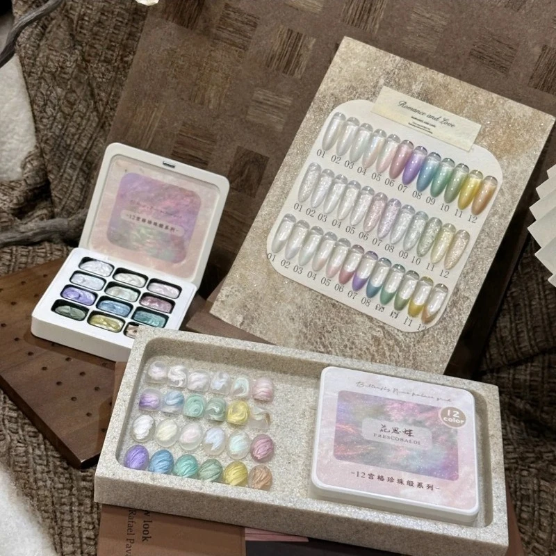12 Colors/1 Group Stain Pat Painting Gel Nail 4 In 1 Semi Permanent Soak Off UV LED Nails Used For Gradient Stamping Pattern