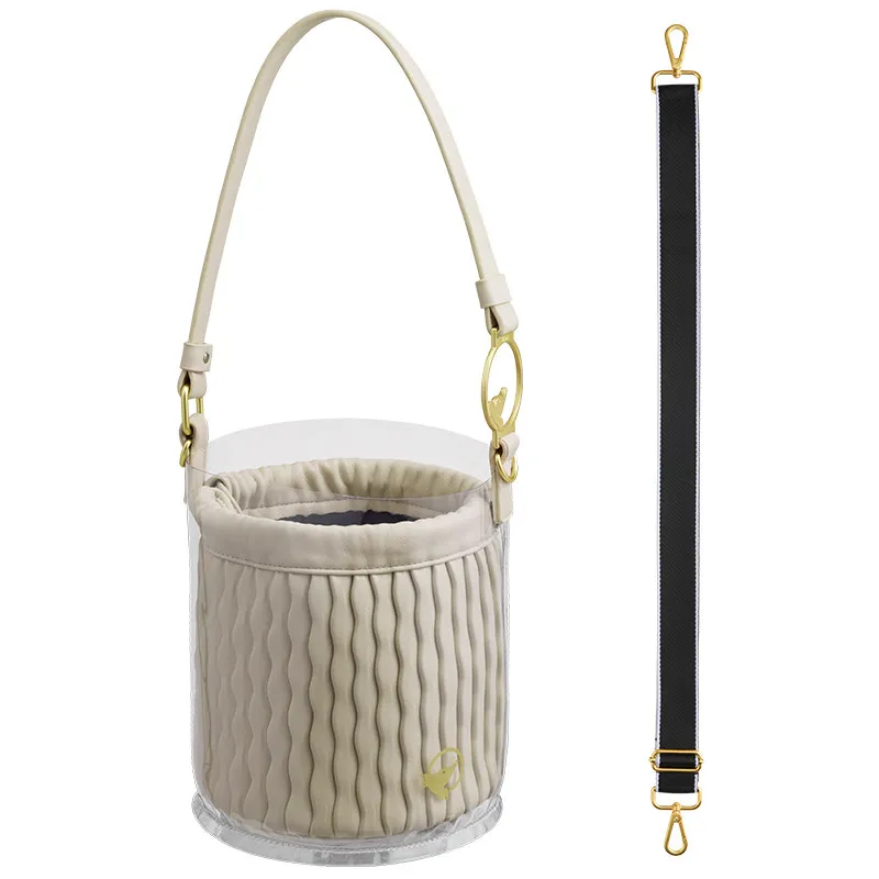 HONMA Women Golf Mini Bag Drawstring Ball Pouch Hand Carry Crossbody Bucket Bag Portable Accessory Organizer
