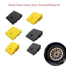 Portable Car Wheel Driveway Ramps Anti-Slip Wheel Chock Heavy Duty Threshold Ramp Kit For Car Trailer Truck Threshold Auto Parts