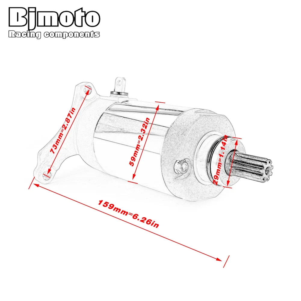 Motorcycle Starter Motor For Yamaha TW125 TW200 TRAILWAY 200 XT225 TTR230 TT-R230 TT-R225 XT125R XT125X YB125 YBR125ED TT-R125