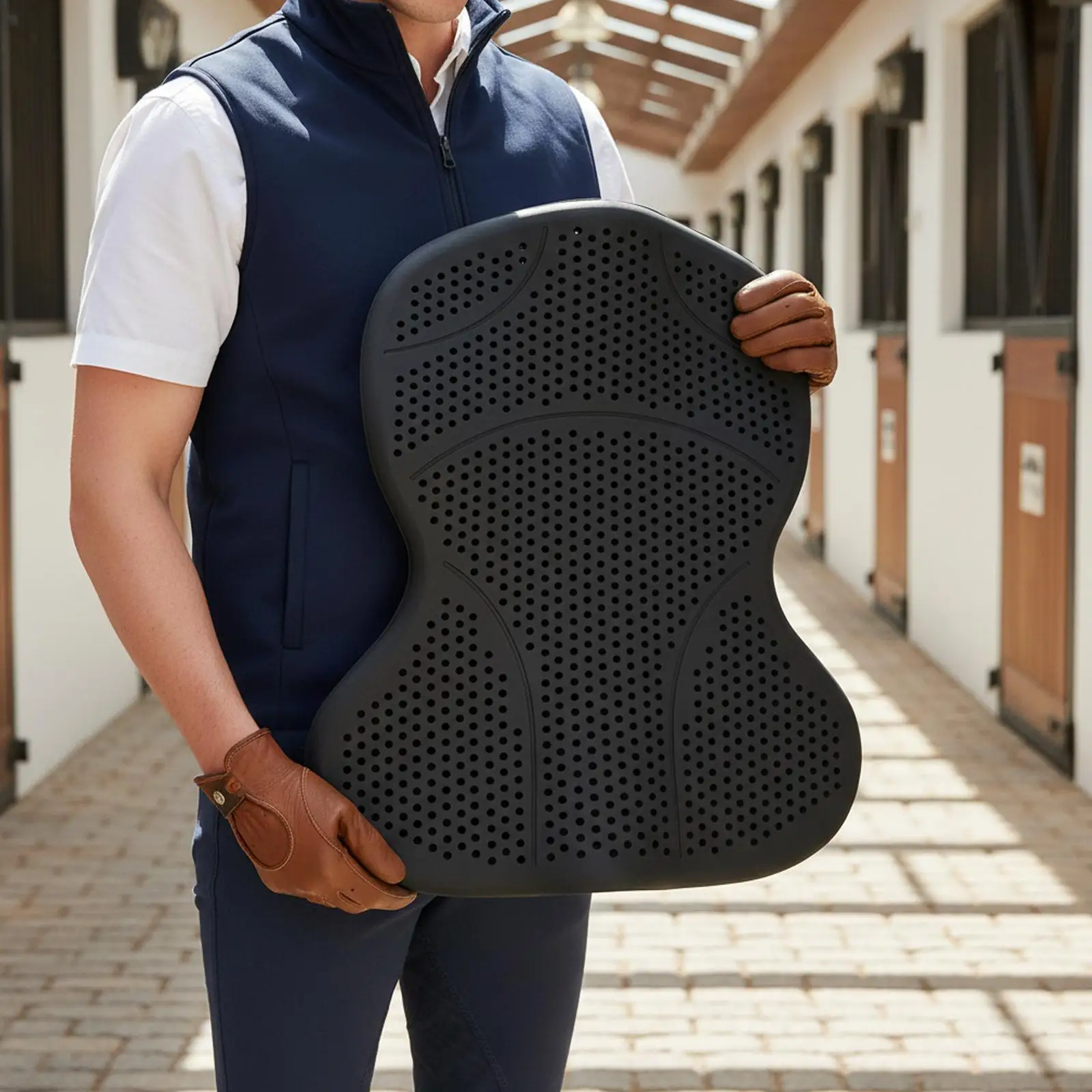 Universal Fit Silicone Gel Saddle Pad Horse Equipment Non Slip Saddle Cover with Shock Absorbing Protection for Riding
