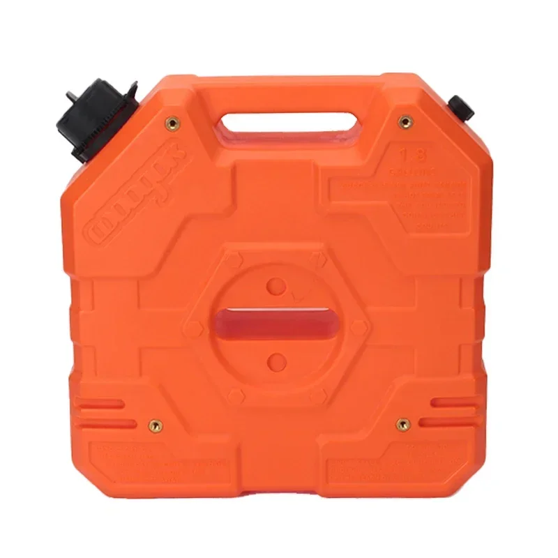 Portable Anti-Static Explosion-Proof Light Oil Drum Bucket 6.84LT 1.8 Gallon Gasoline Orange Car Spare Trailer Parts Accessories