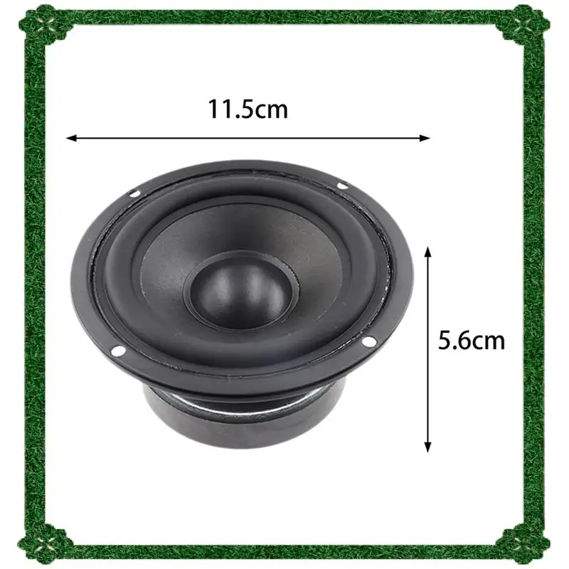 24-Hour Delivery 2X Universal 4.5Inch Round Speaker Stereo Sound System 25W Premium Audio Accessories Audio Midrange Loudspeaker