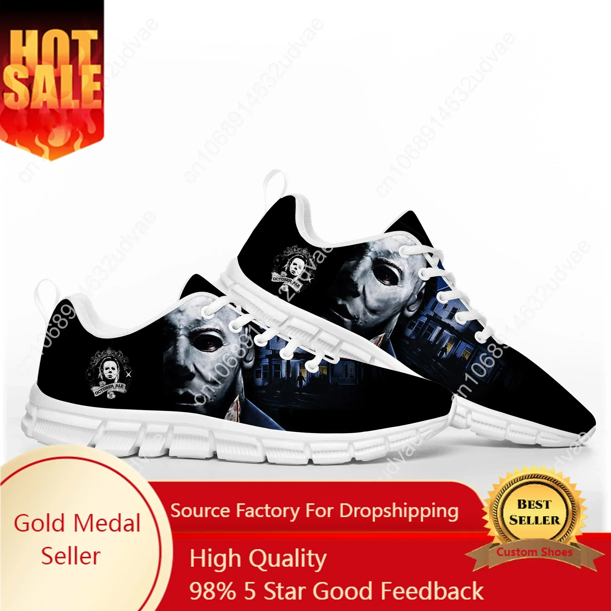 

Michael Myers Sports Shoes Horror Halloween Mens Womens Teenager Sneakers Casual Custom High Quality Couple Shoes