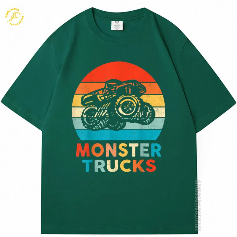 

Short Sleeve Tee 2025 100% Cotton Man Tshirt Monster Truck Tops For Adults Oversized T-Shirt Cool T Shirt Man Shirts Y2K