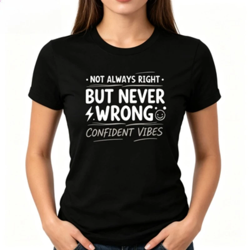 Women's T-Shirt Cool Interesting Letters Printed Tees Female Summer Tshirt Women Round Neck Casual Tshirt Tops