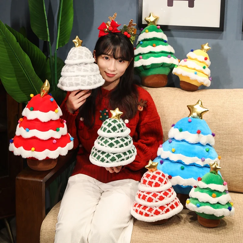 25/35/45CM New Lovely CHristmas Tree Plush Toy Simulation Christmas Series Toys Xmas Festival Dress up Gift