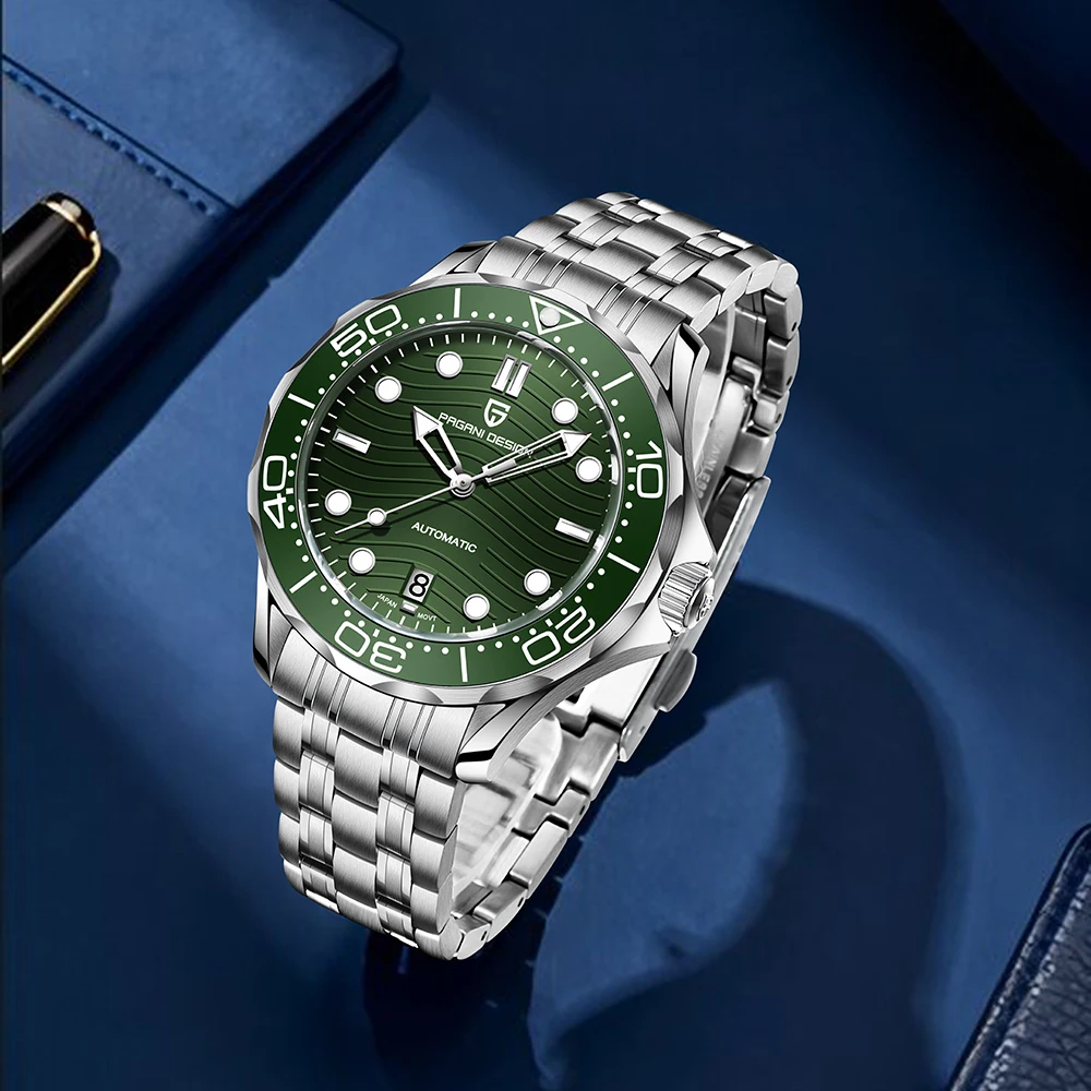 Pagani Design 2025 ساعة ميكانيكية للرجال من الفولاذ المقاوم للصدأ 42 مللي متر ساعة عصرية رائعة 100 متر مقاومة للماء زجاج الياقوت عرض التاريخ #5