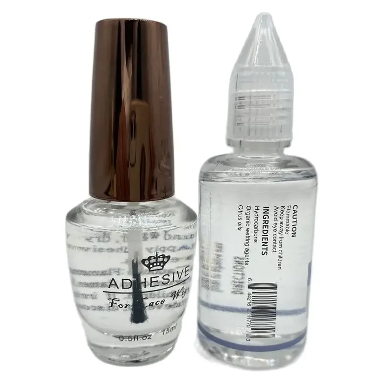 Glue remover kit 0.5 Oz 15 ml lace wig glue bond transparent adhesive glue for full lace wig  men's toupee