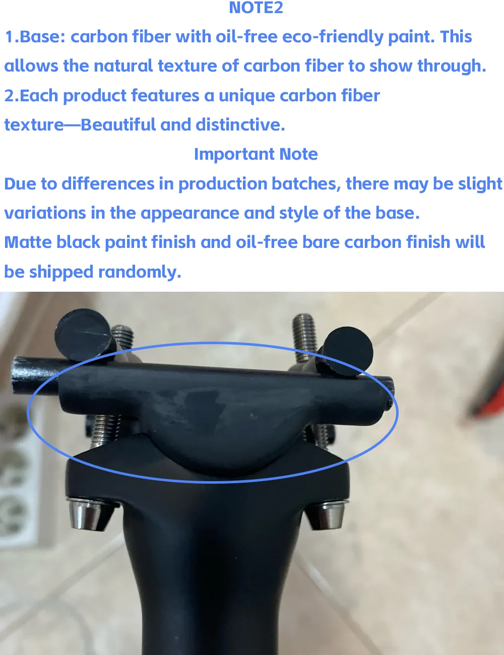 ELITA ONE Fahrrad Ultraleichte Sattelstütze Carbon 25,4/27,2/30,9/31,6mm MTB/Rennrad Sattelstütze 300/350/400mm – Detail 14