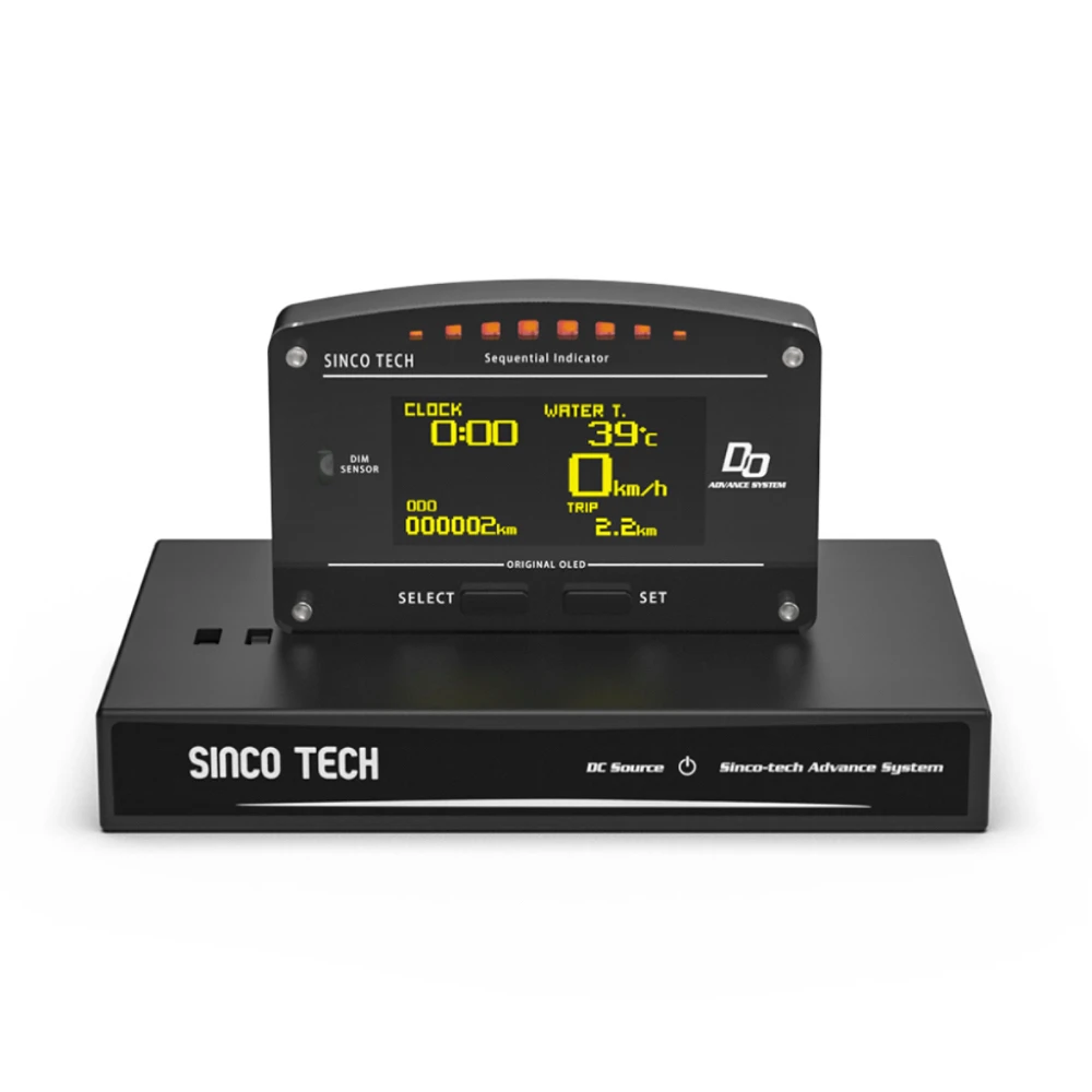 10 in 1 Race Dash Panels OLED Digital Display Full Sensor Kit Car Multi-Function Dashboard Fit for 12V Car