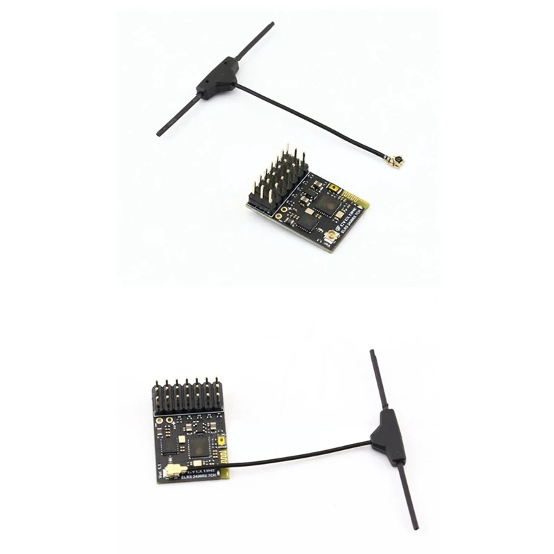 Receptor ELRS 2,4G PWM 7CH FPV con antena tipo T para RC FPV Dron de carreras de largo alcance Quadcopter