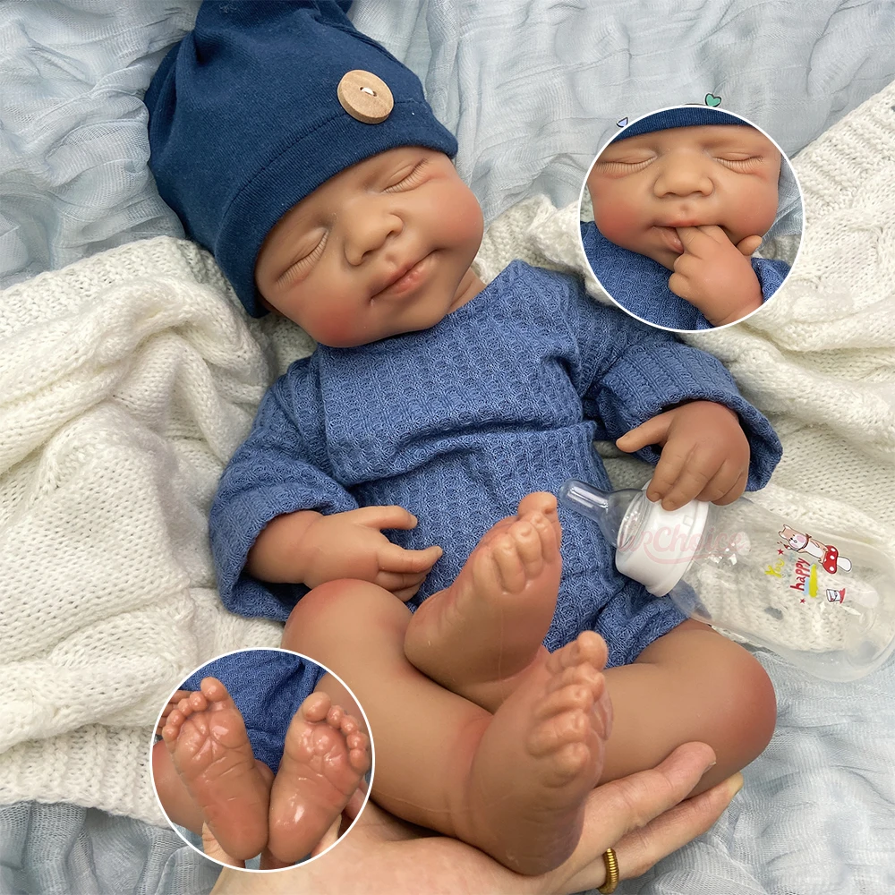 

50 см ручная роспись силиконовая реборн для маленьких девочек/мальчиков, реалистичная текстура кожи, можно использовать куклу-пустышки для взрослых, коллекционеров и демонстрации