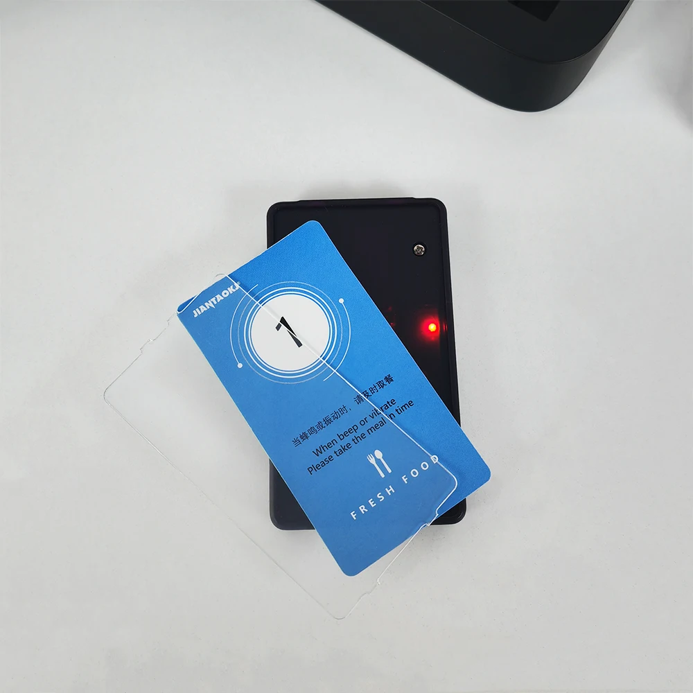 Wireless Restaurant Fast Food Queue Management System 20 pagers Customer Number Buzzer Coaster Vibrating Pager for Guest Paging