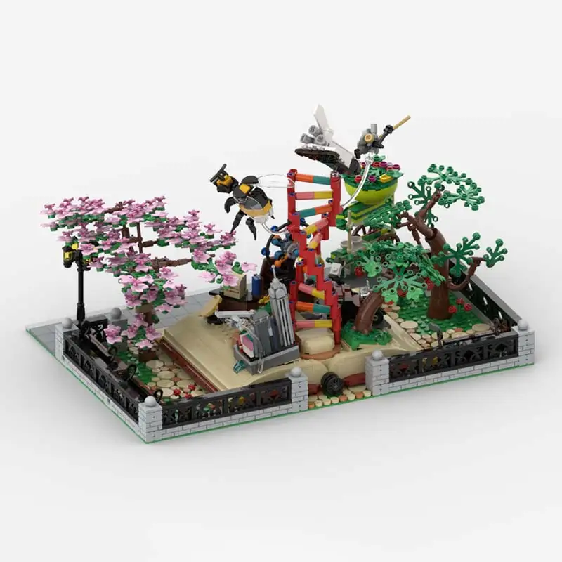 City Street View Corner Modular STEM Park Architecture Model Building Blocks Creative Expert Show Bricks Children's Toys Gifts