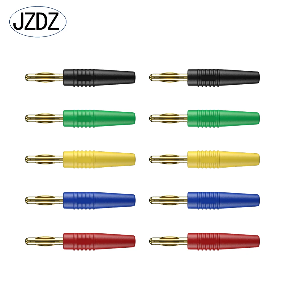 JZDZ 10 szt. 2,5 mm wtyk bananowy pozłacany pin bananowy złącze elektryczne akcesoria 10006