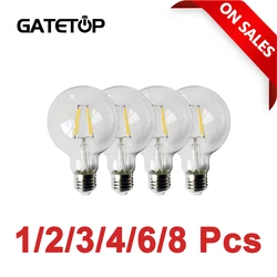 2022 Overhaast Verkoop Ce Rohs Decor Retro Edison Led Filament Bubble Ball Bulb G80 6W 4000K 220V voor Thuis Slaapkamer Decoratie