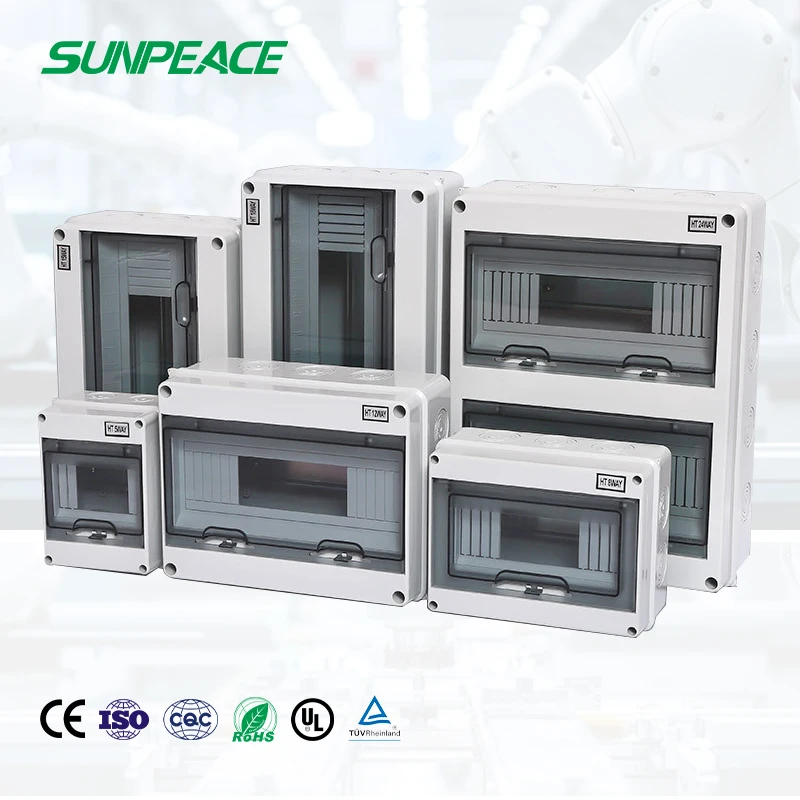 Sunpeace HT 2/5/8/12/15/18/24 WAY Junction Box PC Plastic Outdoor Electrical IP65 Waterproof Dustproof Distribution Switch Box