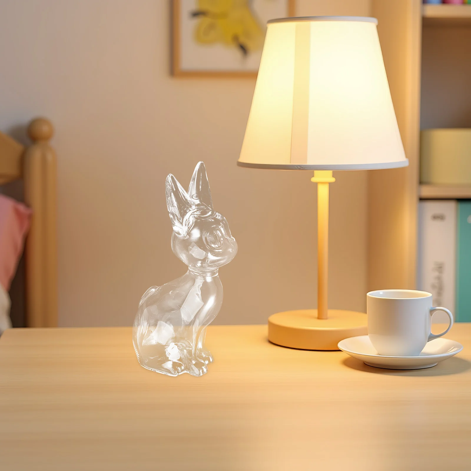 

Transparent Glass Pet Hair Collection Jar Cat Shape Memorial Keepsake Storage Bottle for Cat Whiskers Beard Pet Hair Keepsake