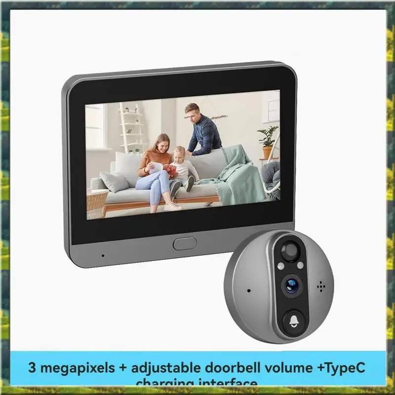 

ABGZ Tuya Умный беспроводной Wi-Fi видеодомофон 3-миллионный двусторонний домофон HD-мониторинг Интерфейс TYPE-C
