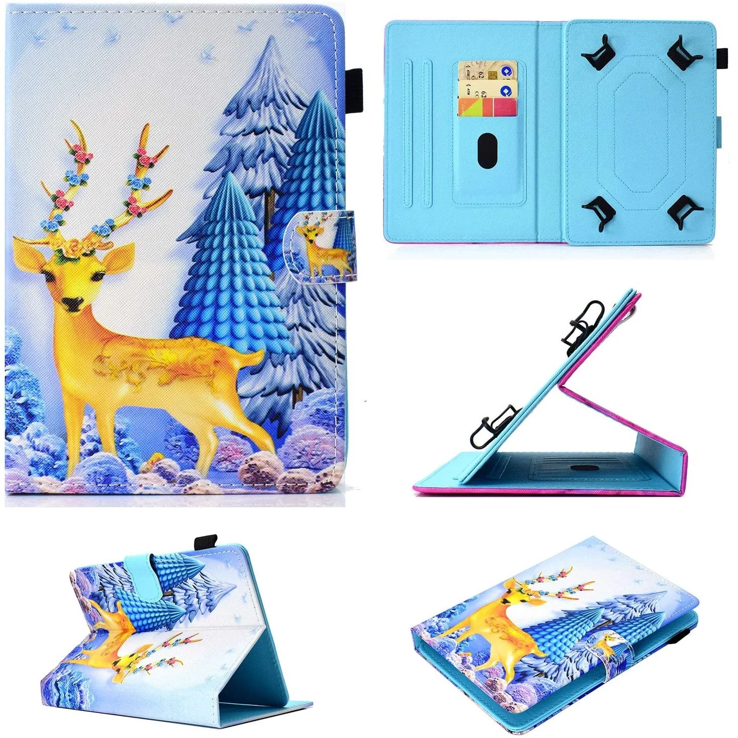 Universal 10.1 inch Case Cartoon Pu Leather Stand Funda for Teclast tbook10 tbook10s 10.1'' Google Nexus 10 tablet shell Stylus