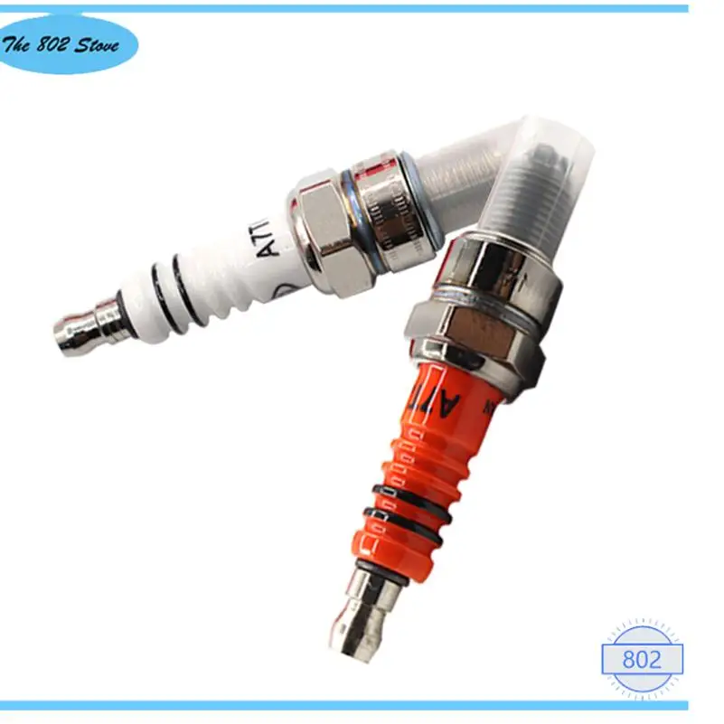 For GY6 CG 50 70 110 125 150CC Motorcycle Atv Scooter Dirt Bike Go Kart OE  A7TC A7TJC  Racing Spark Plug 3 Triple Electrode