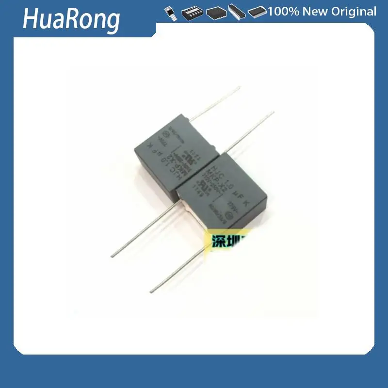 New 2PCS/lot HJC 1.0 UF K MKP-X2 310V-250V 275V 105 Feet from 22MM  Safety capacitance