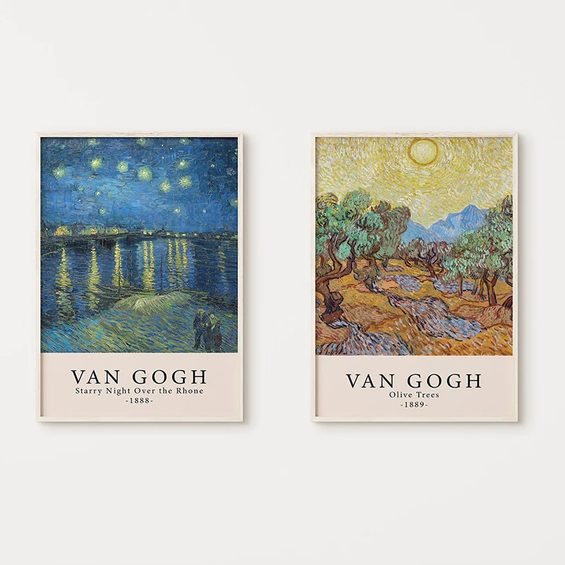 Vincent Van Gogh Oil Paintings Print on Canvas Poster Impressionism Artwork Sunflower Wall Art Picture for Home Wall Decoration