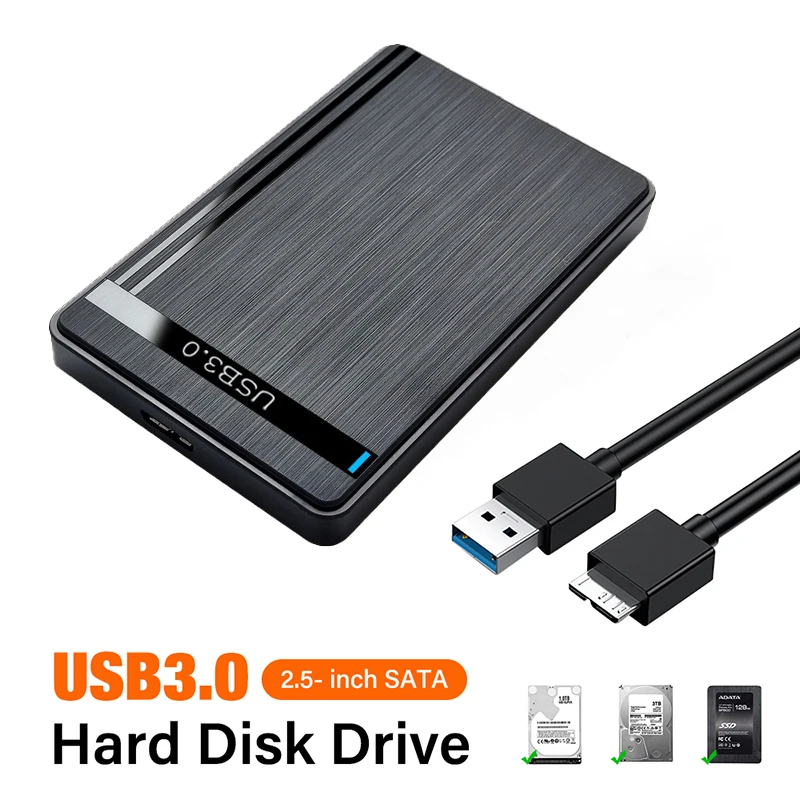 

2.5-Inch SATA to USB 3.0 HDD Enclosure Mobile Hard Drive Cases For SSD External Storage HDD Box With USB 3.0/2.0 Extension Cable