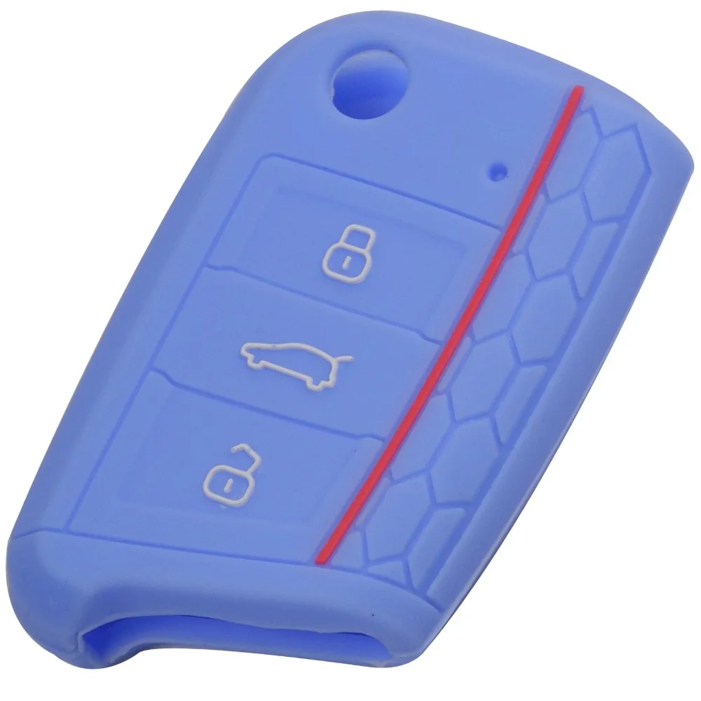 jingyuqin Key Case Key Bag Key Cover For VW Golf 7 mk7 Skoda Octavia A7 New Polo Silicone Key Portect Case Car Accessories