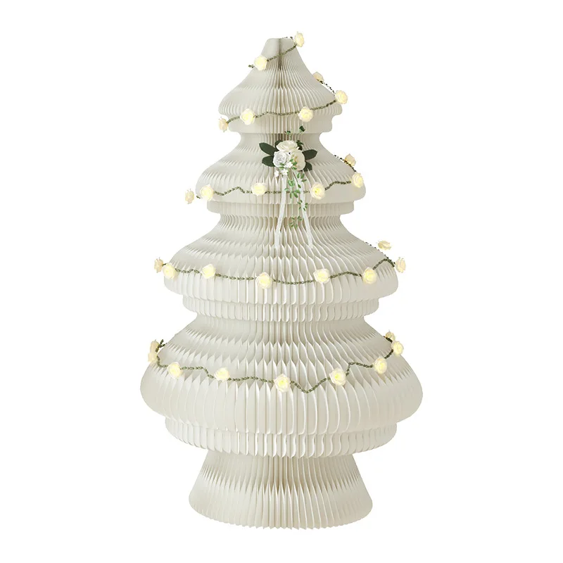 

Christmas tree large ornament commercial luminous Christmas tree foldable storage lightweight Nordic style