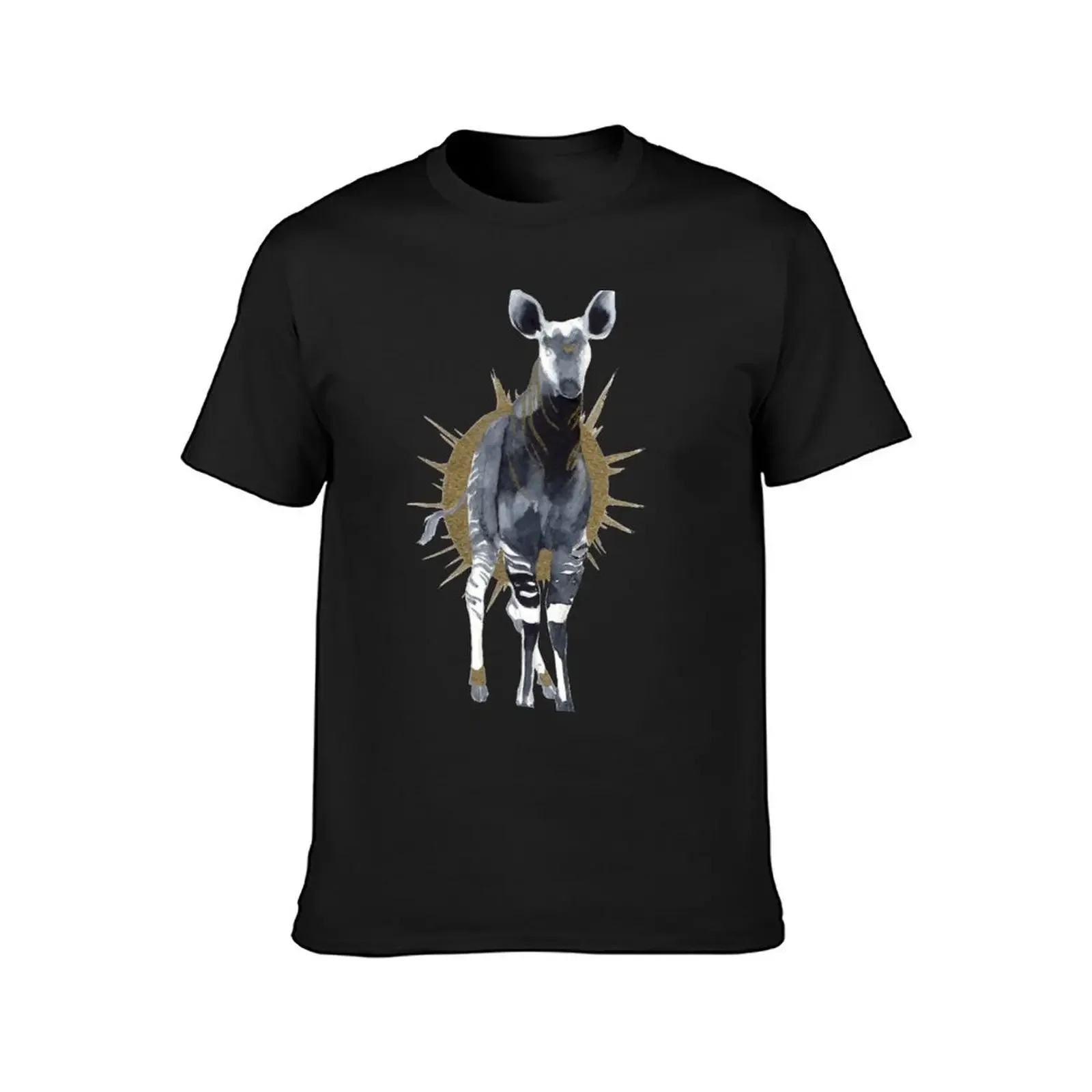 Watercolor Okapi T-Shirt anime tshirt oversizeds shirts graphic graphic shirts mens t shirts casual stylish