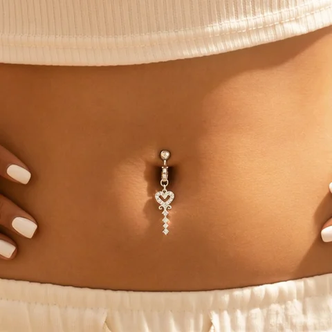 Clip On Belly Button Ring Butterfly Copper Zircon Pink Fake Belly Piercing Umbilical Navel Body Jewelry Trendy Fashion Style