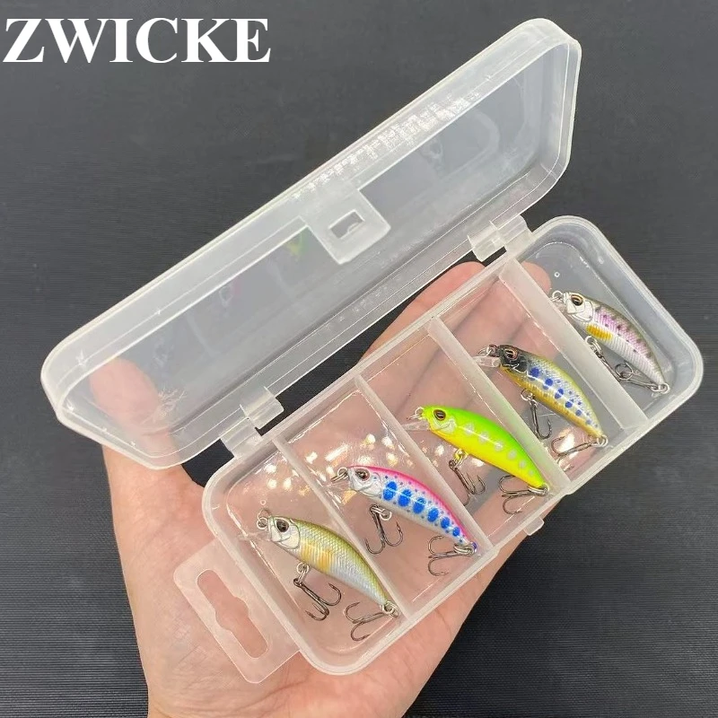 

ZWICKE 5pcs Boxed Road Runner Lure Set Japanese Mini Streamer Lure Full Swim 3.8cm/3g for Croaker Bass Fishing Fishing Lures Kit