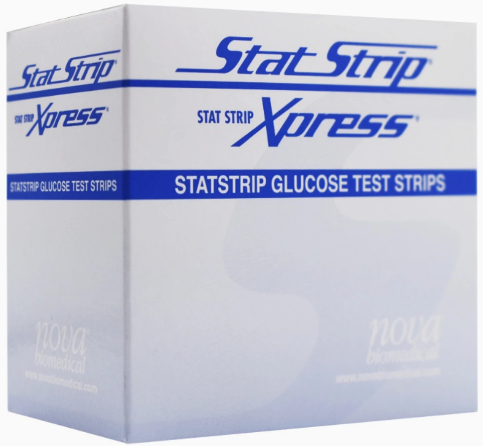 Nova Biomedical StatStrip Glucose Test Strips – 100 Strips (50×2) for StatStrip & StatStrip Xpress Meters