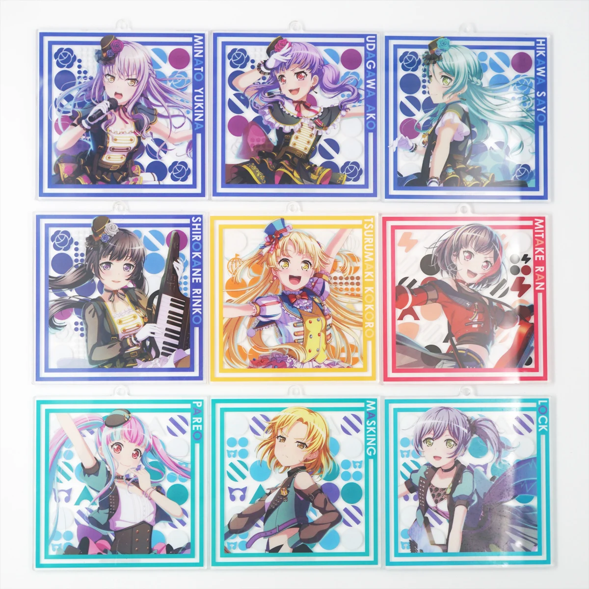 Bang Dream! Roselia Poppin\'Party Anime Game RAISE A SUILEN RAS Minato Yukina Hikawa Sayo Imai Lisa PAREO Acrylic Keychain