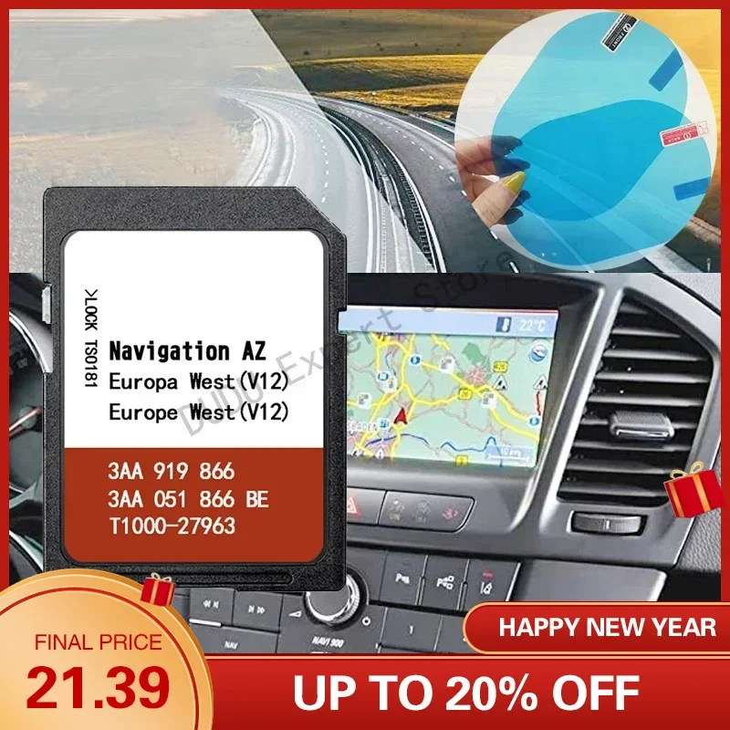 3AA051866BE Original SD Card Navigation V12 Europa West RNS315 Navigations System Navi Software for Plattform AZ with Anti Fog