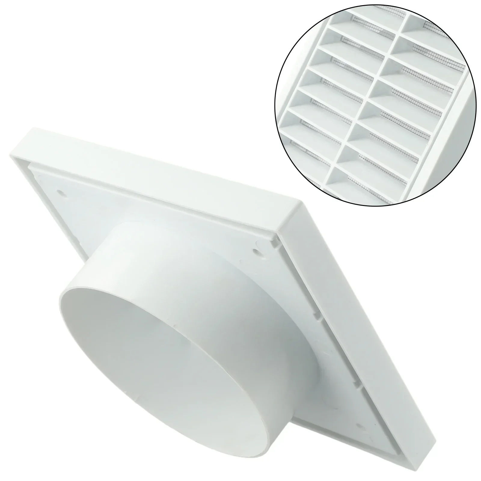 Plastic Grille Air Outlet  Durable PP Material  Wide Coverage for Exhaust Fans and Clothes Dryers  Vermin Protection White