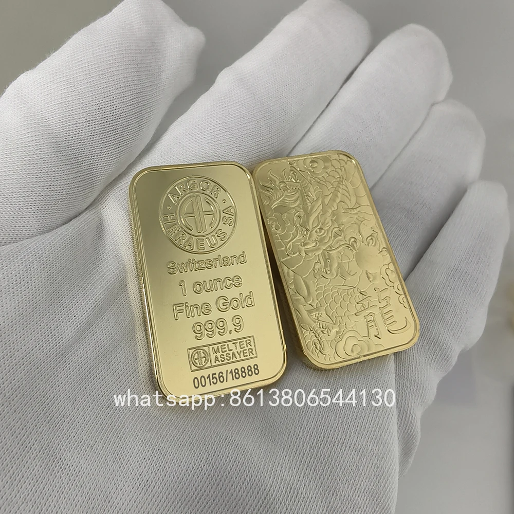 

Позолоченный латунный слиток-реплика «Год Лошади, Дракона, Змеи» 2026 года для домашнего декора и коллекции