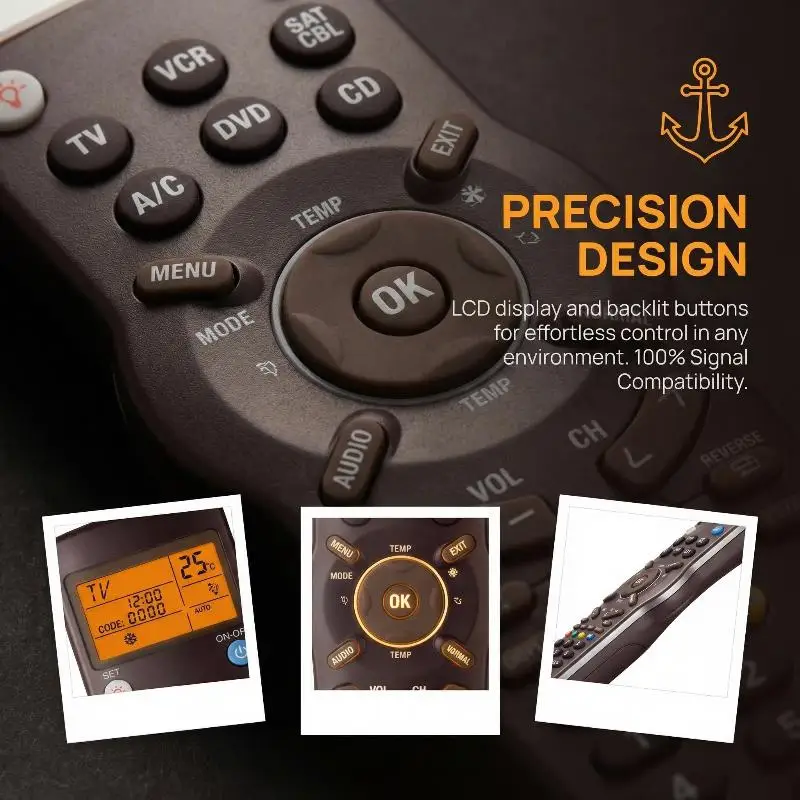Universal Remote Controller Learning Infrared IR 6 in  for TV Box Set Top Home Appliances Multi Device
