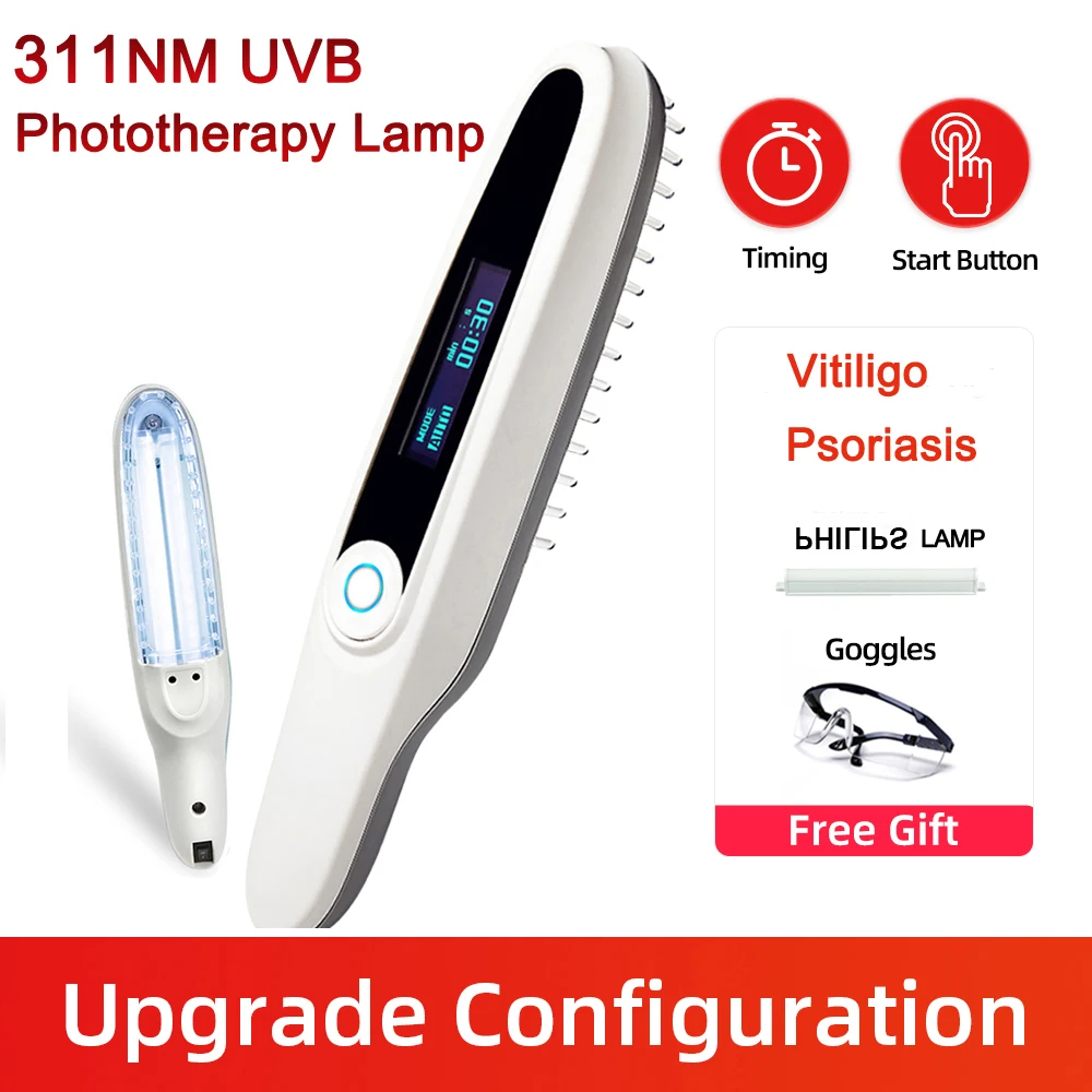 

311nm Narrowband Ultraviolet uv Phototherapy Instrument UVB Lamp for Therapy Vitiligo Psoriasis Skin Treatment Light