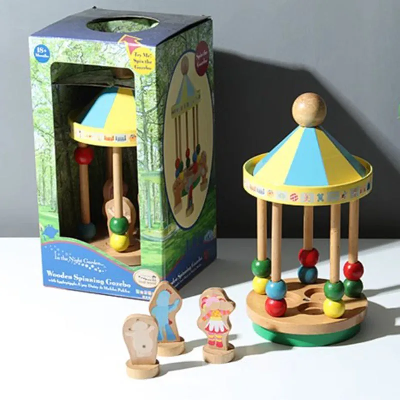 In The Night Garden Wooden Toy Wood Gazebo Carousel Merry-go-round Whirligig Igglepiggle Upsy Daisy Makka Pakka Boy Girl Gift