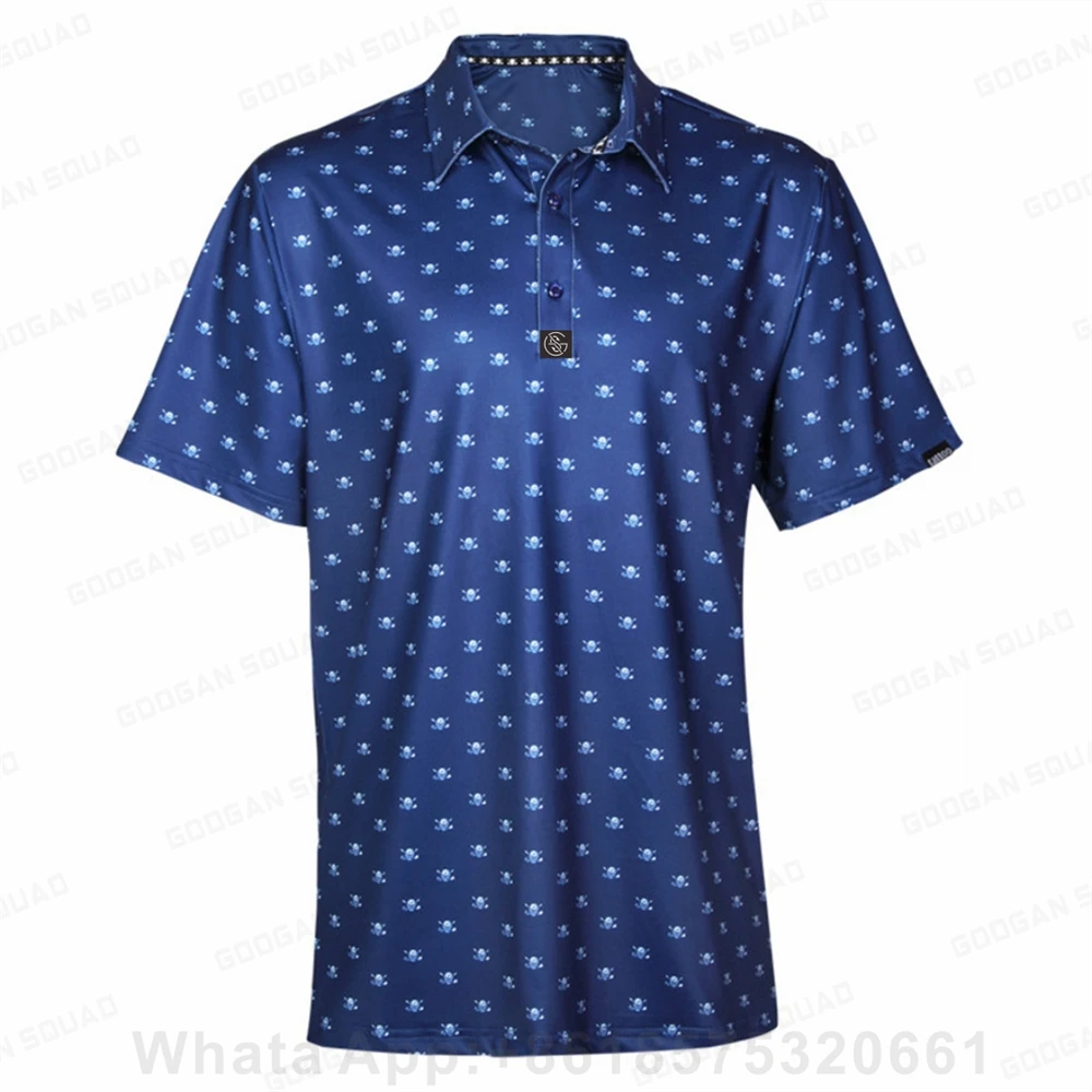 Men's Outdoor Sports Polo Shirt Plus Size Short Sleeve Polo T-shirt Fishing Golf Clothing Quick Dry Casual Tops